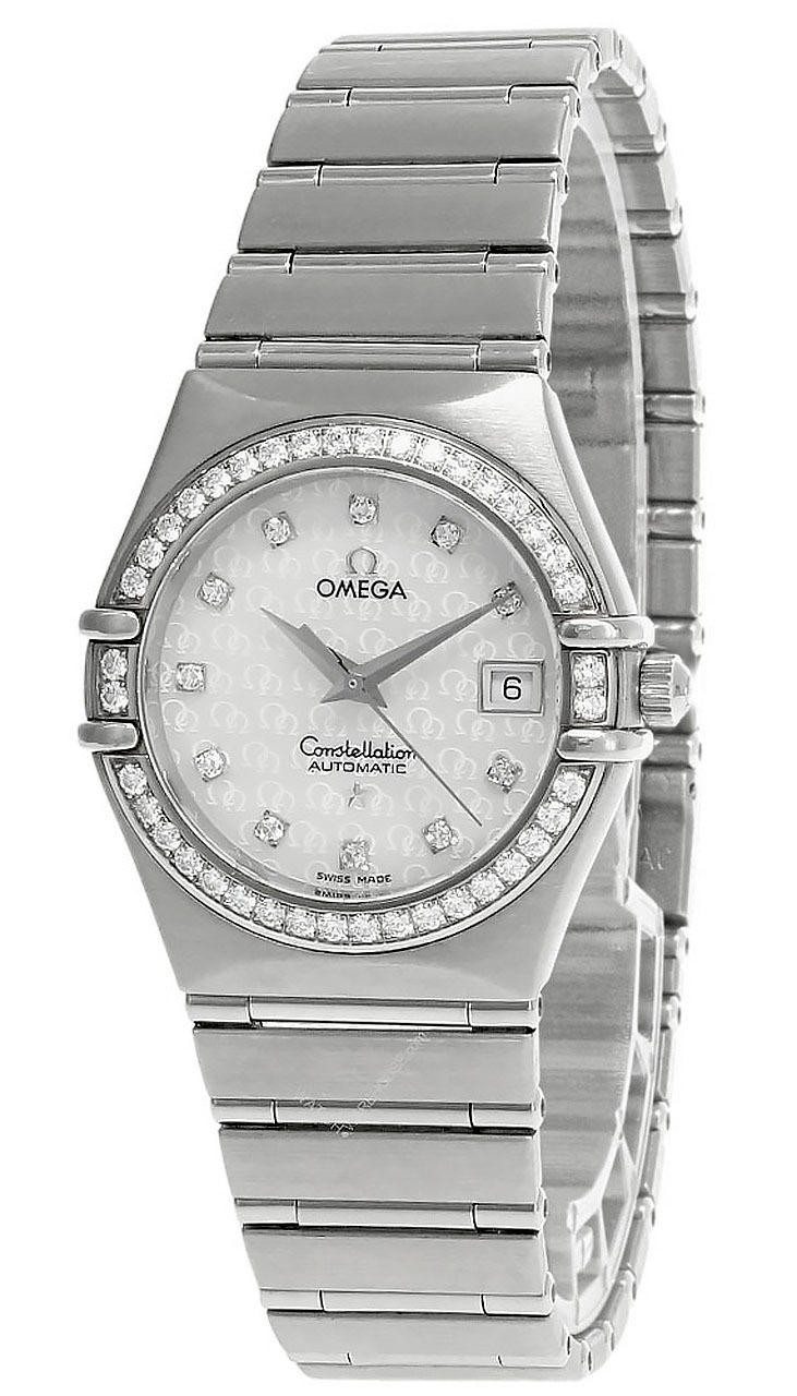 OMEGA Watches CONSTELLATION MOP WHITE DIAL DIA BEZEL WATCH 1498.75.00/14987500